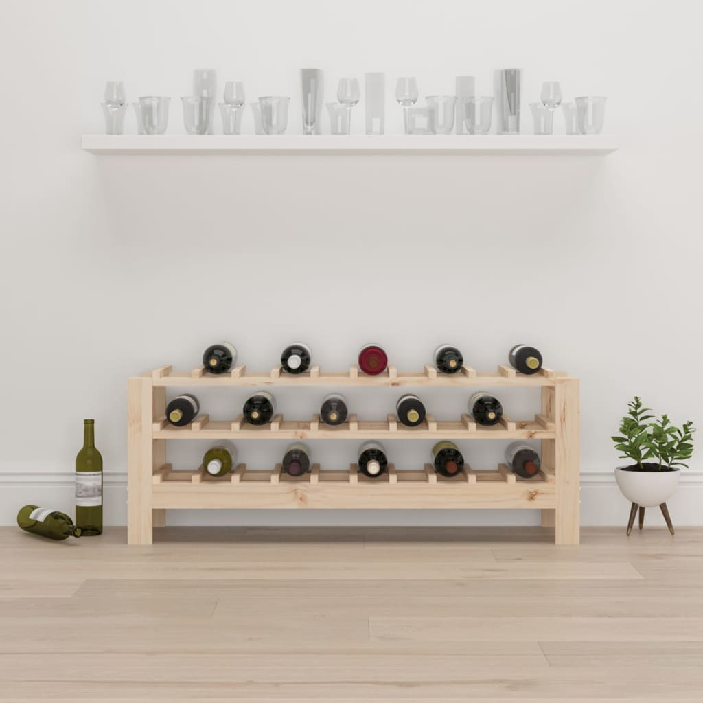 109.5x30x42 cm Solid Wood Pine - Wine Rack