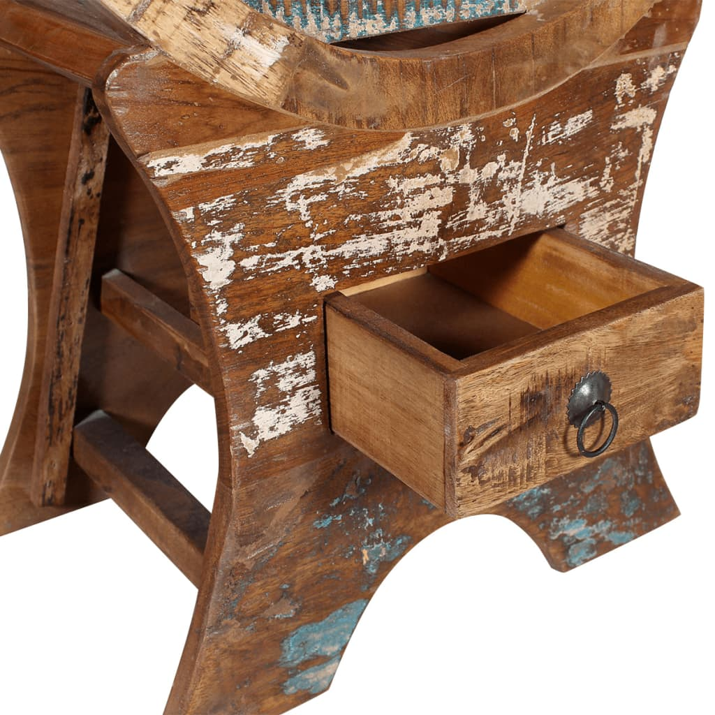 10 Bottle Solid Reclaimed Wood Wine Rack