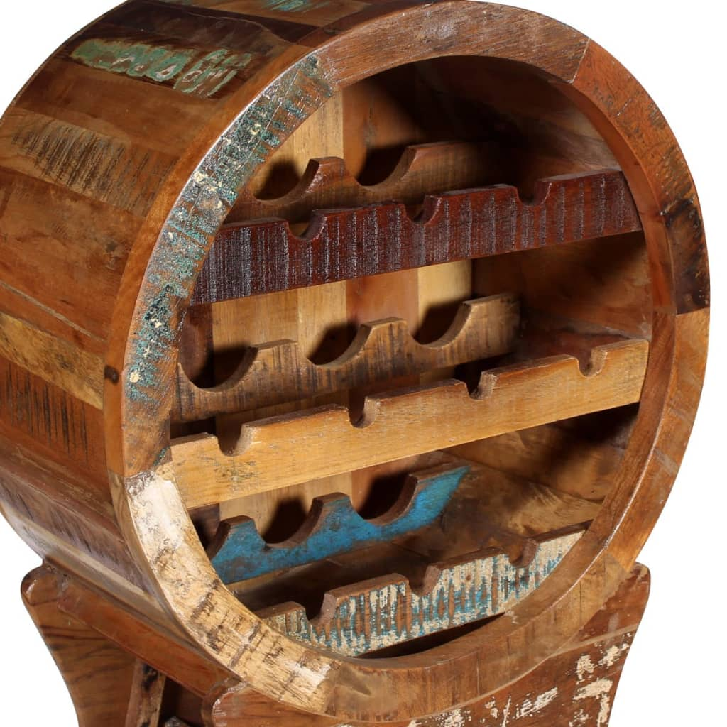 10 Bottles Solid Reclaimed Wood Wine Rack