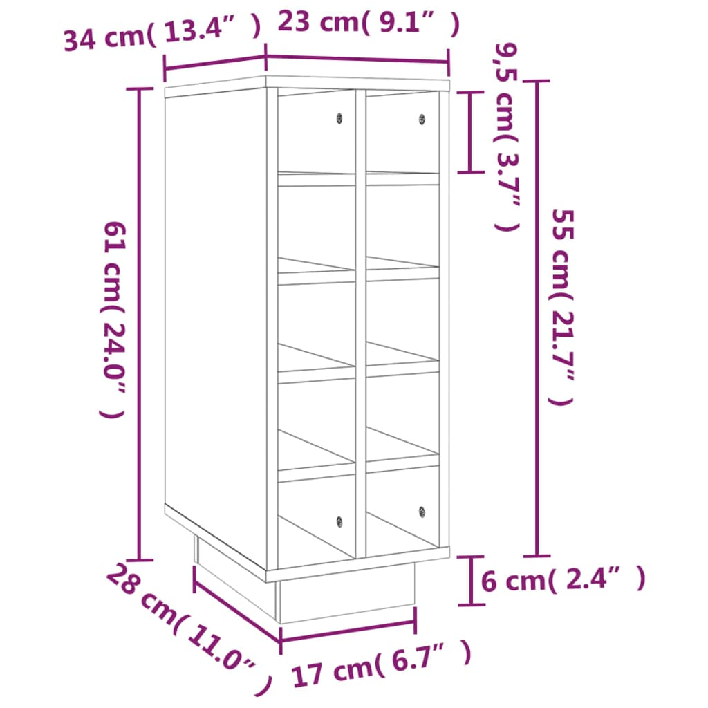 10 wine storage wood unit
