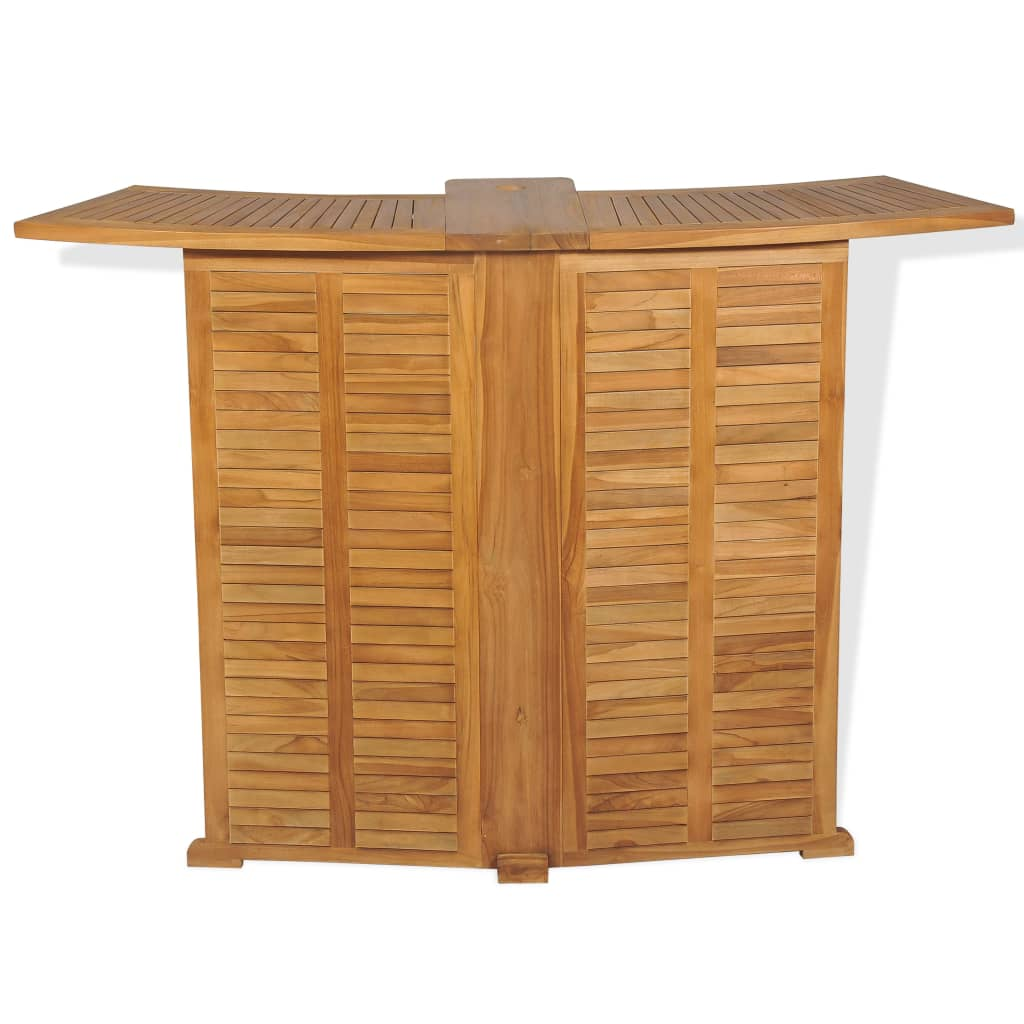 155x53x105 cm Solid Teak Wood - Folding wood Bar Table