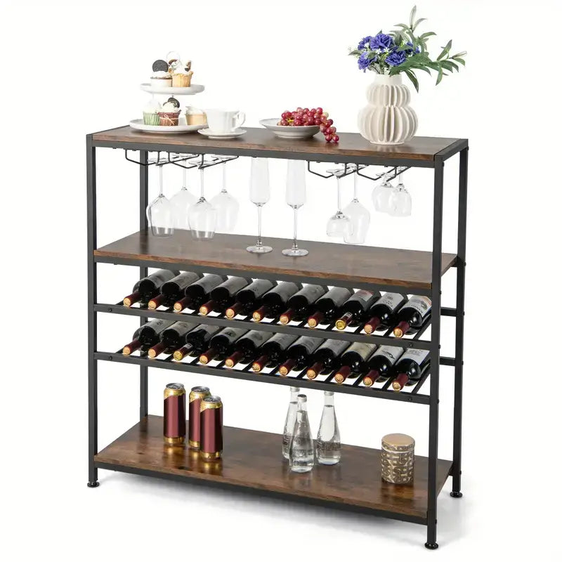 Wine Rack Table 22 Bottle Wine Cabinet