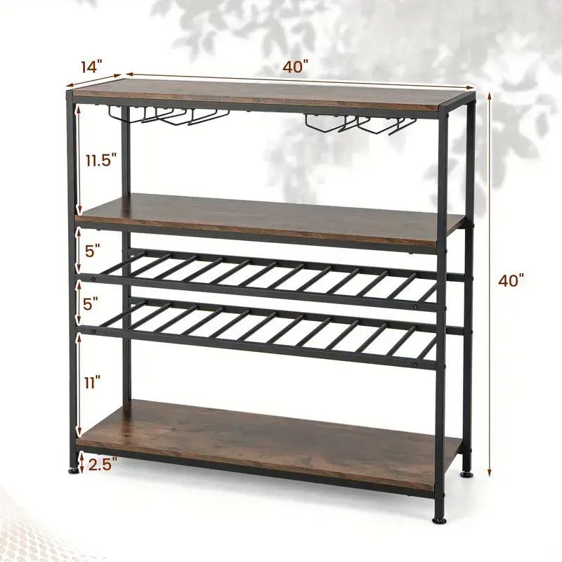Wine Rack Table 22 Bottle Wine Cabinet