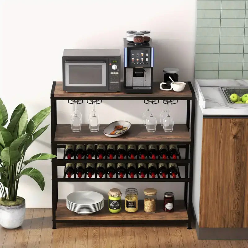 Wine Rack Table 22 Bottle Wine Cabinet