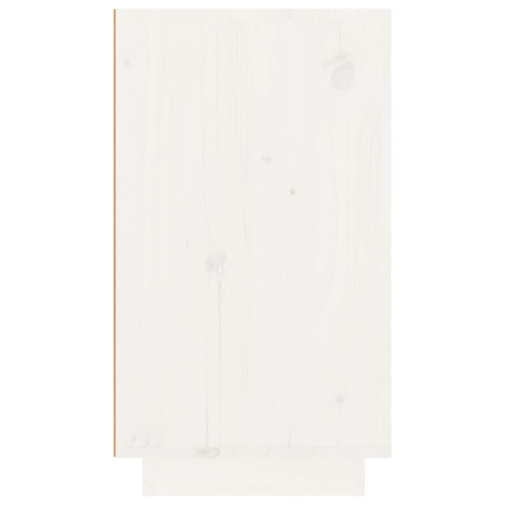 23x34x61 cm Solid Wood Pine - Wine Unit White