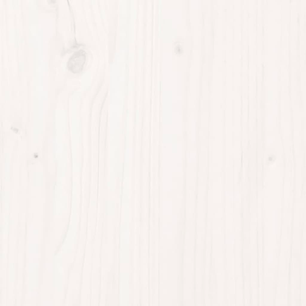 23x34x61 cm Solid Wood Pine - Wine Units White