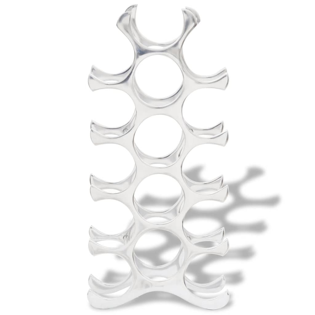 vidaXL Wine Stand for 15 Bottles Silver Aluminium