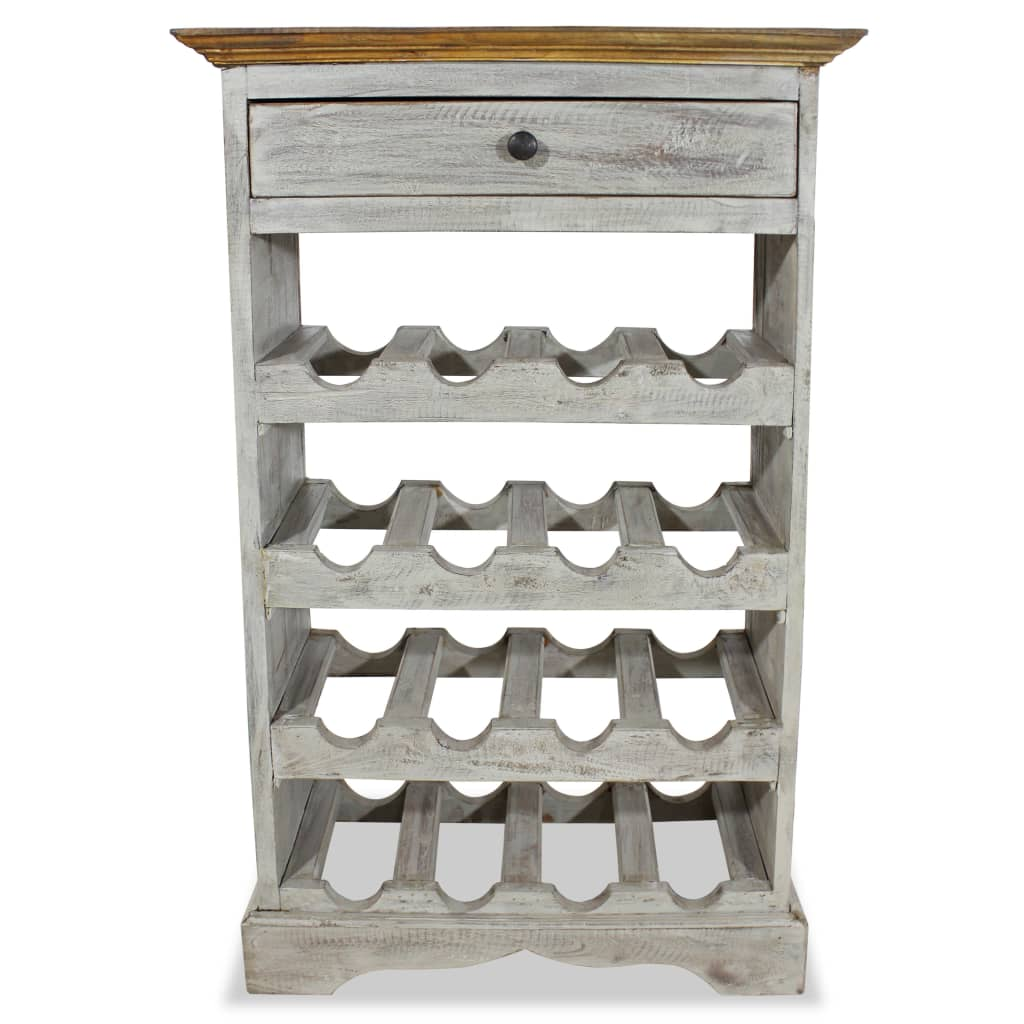 vidaXL Wine Rack Solid Reclaimed Wood 55x23x85 cm