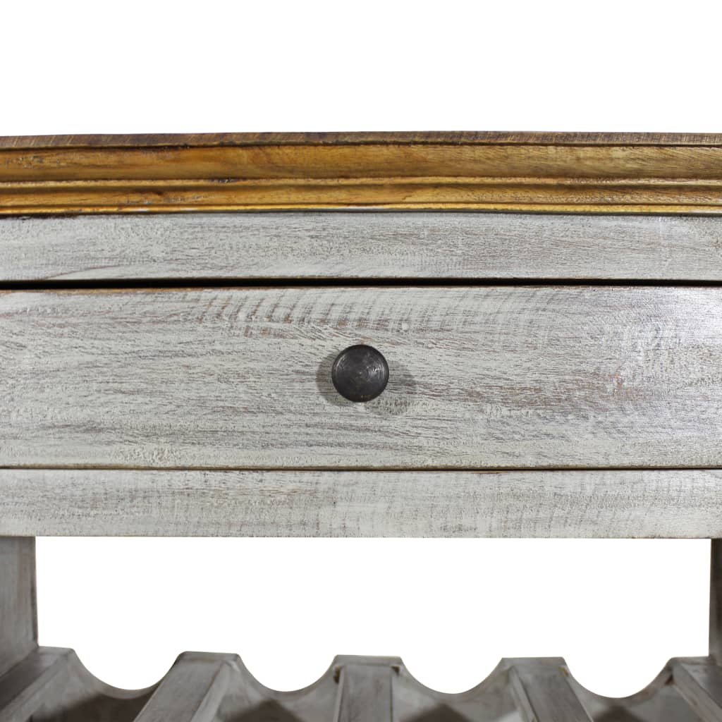vidaXL Wine Rack Solid Reclaimed Wood 55x23x85 cm
