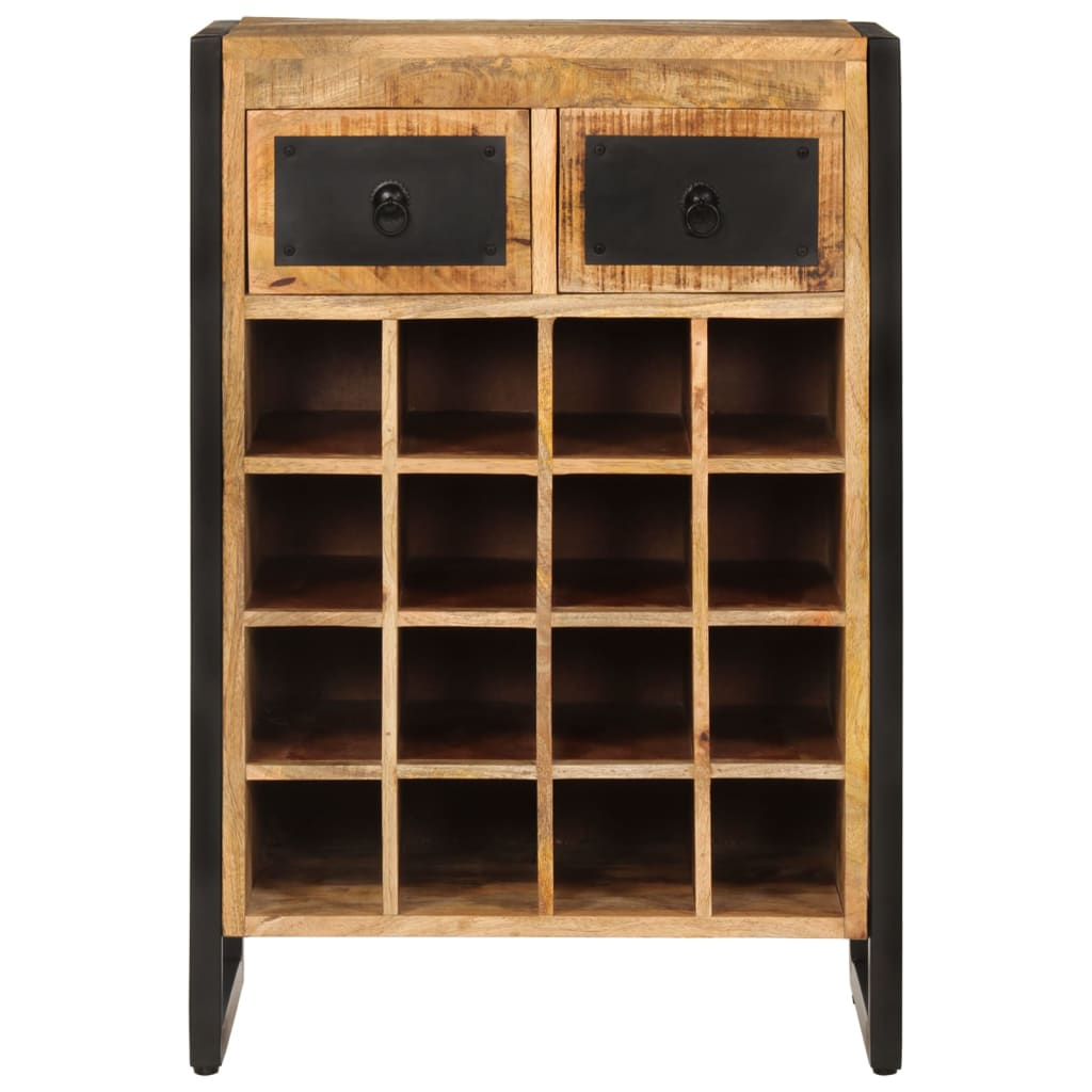 vidaXL Wine Rack for 16 Bottles Solid Wood Mango