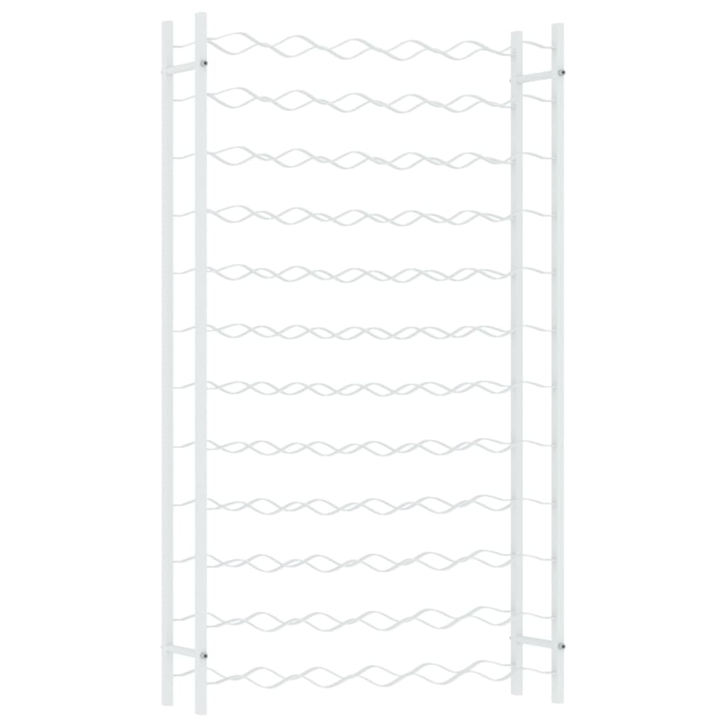 vidaXL Wine Rack for 72 Bottles White Metal