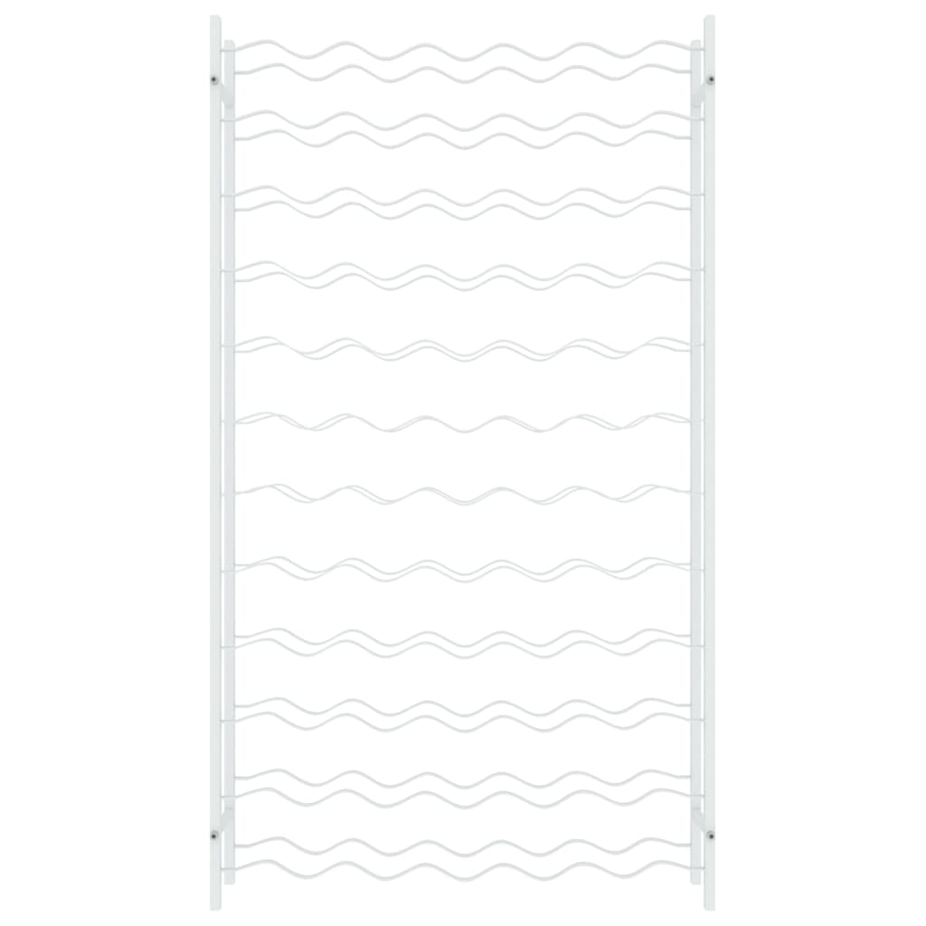 vidaXL Wine Rack for 72 Bottles White Metal