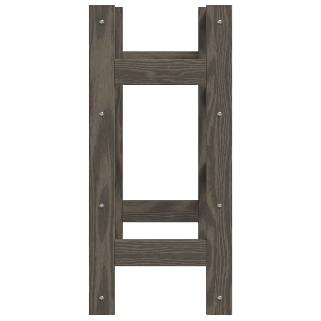 vidaXL Wine Rack for 16 Bottles Grey Solid Wood Pine