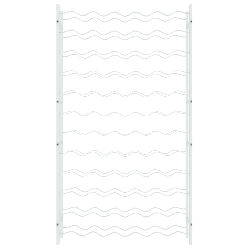 vidaXL Wine Rack for 72 Bottles White Metal