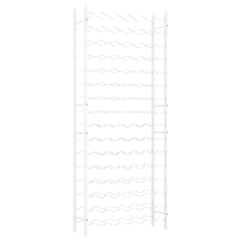 vidaXL Wine Rack for 96 Bottles White Metal
