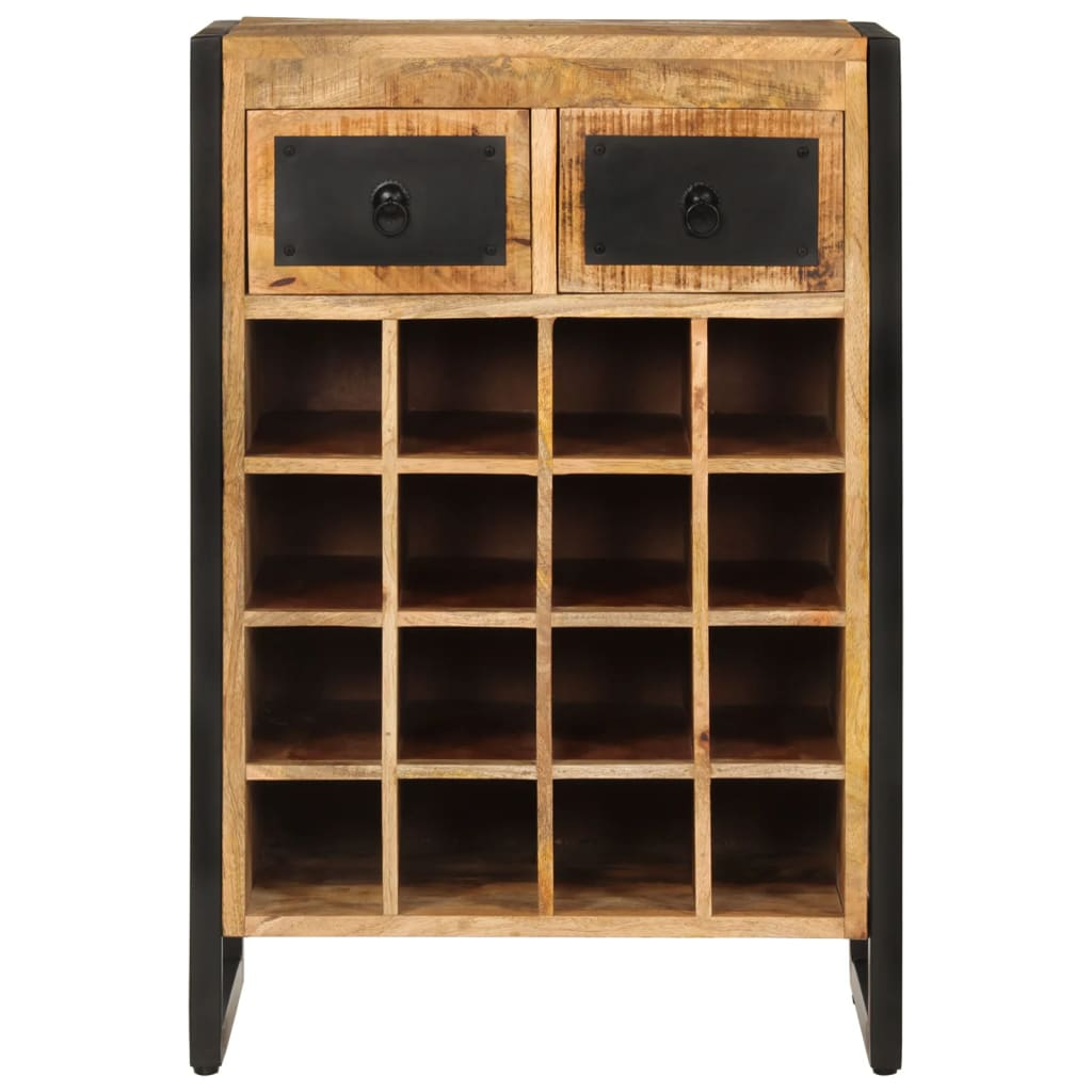 vidaXL Wine Rack for 16 Bottles Solid Wood Mango