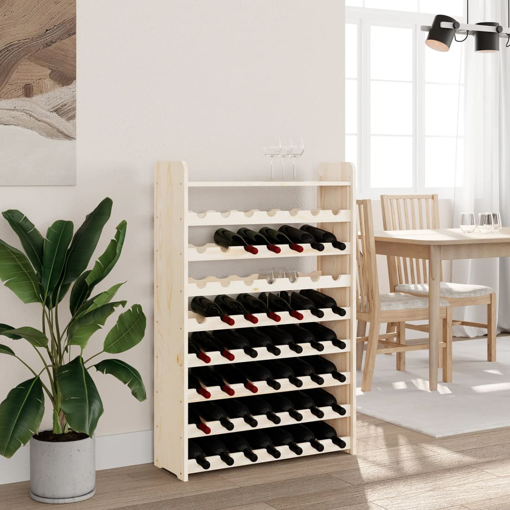 vidaXL Wine Rack with Top Board 72.5x25x111.5 cm Solid Wood Pine