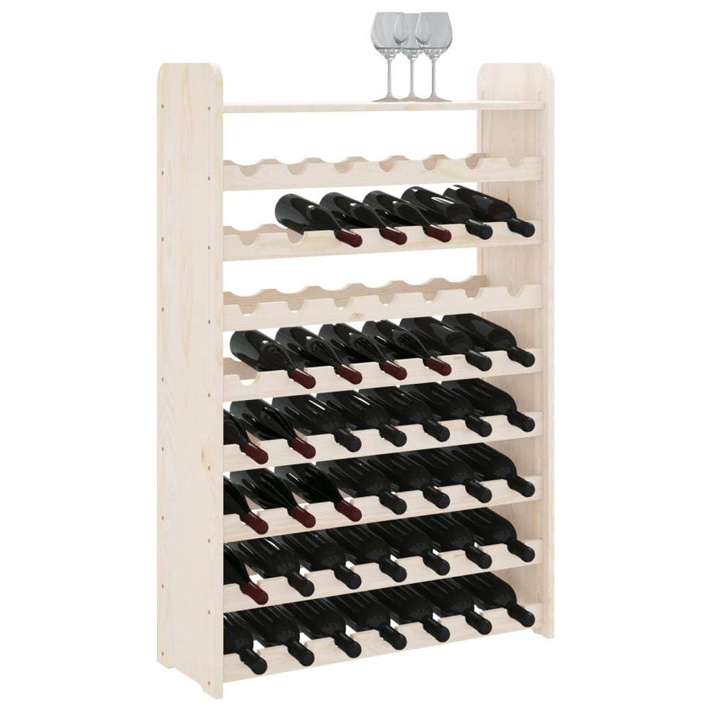 vidaXL Wine Rack with Top Board 72.5x25x111.5 cm Solid Wood Pine