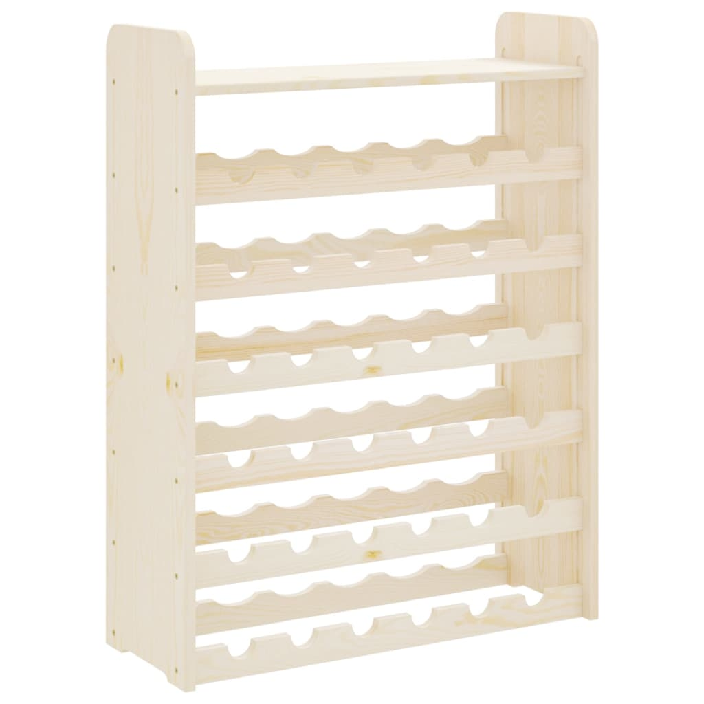 vidaXL Wine Rack with Top Board 67.5x25x87 cm Solid Wood Pine