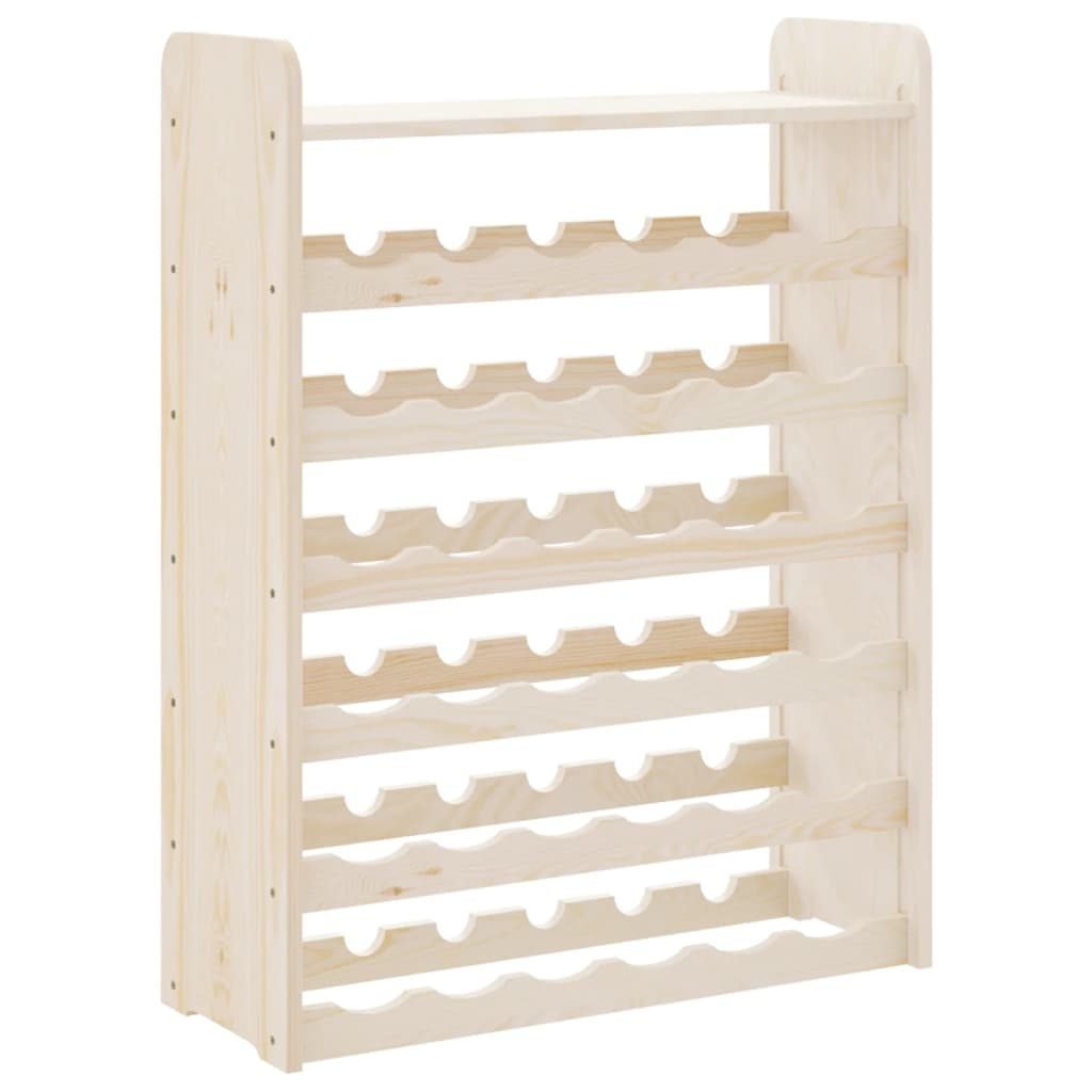 vidaXL Wine Rack with Top Board 67.5x25x87 cm Solid Wood Pine