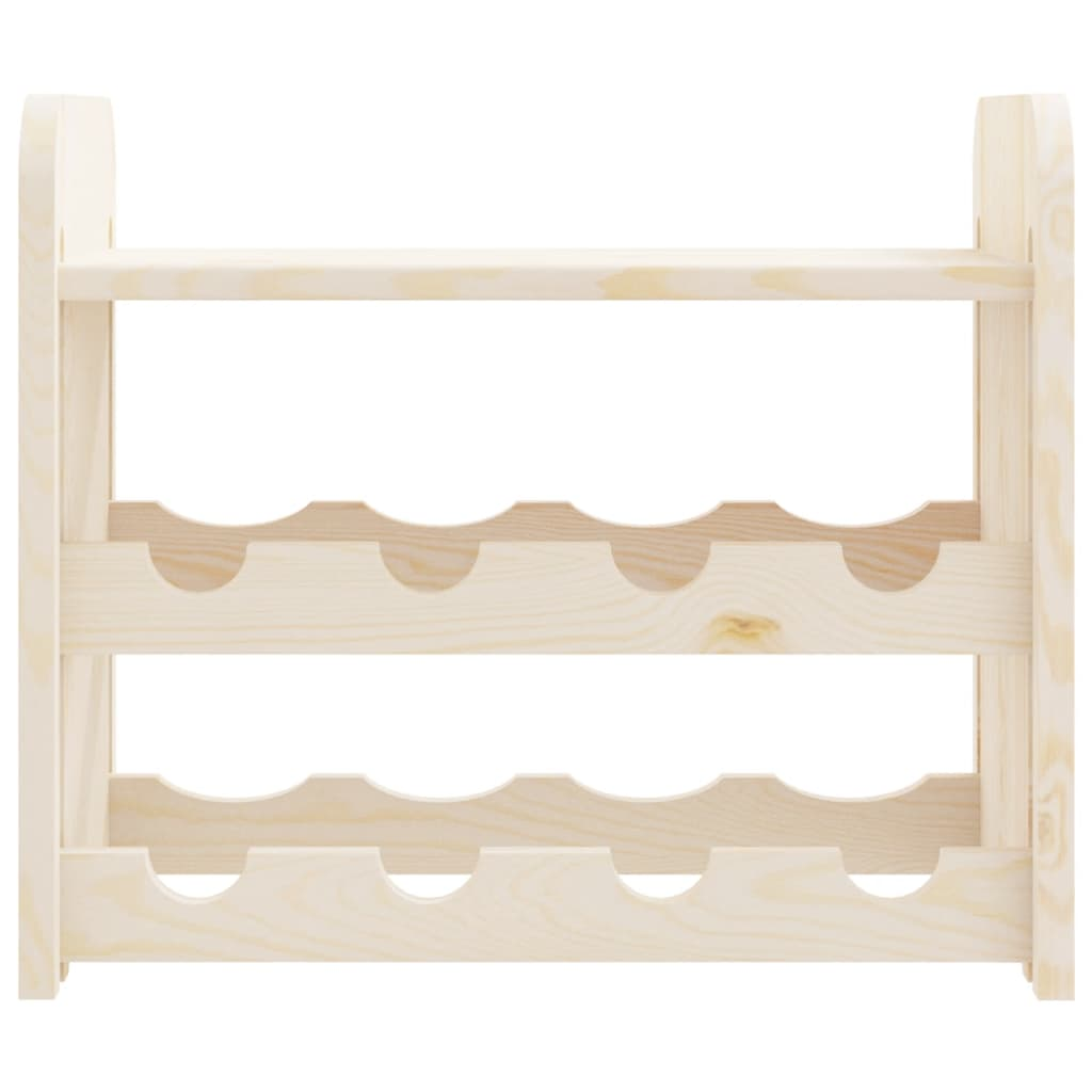 vidaXL Wine Rack with Top Board 43x25x37 cm Solid Wood Pine
