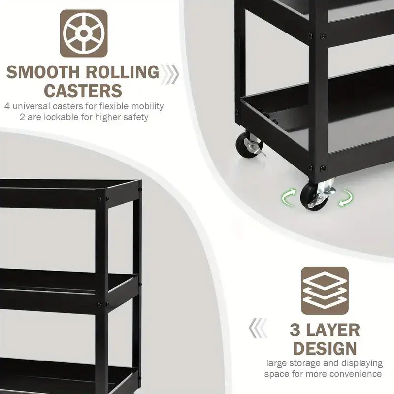 3 Tier Trolley - black