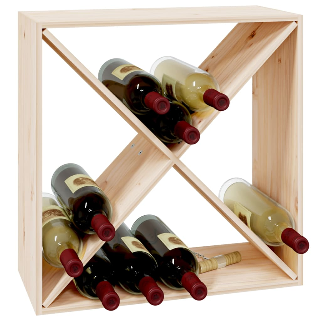 4 compartments Wine Cabinet 62x25x62 cm Pine storage