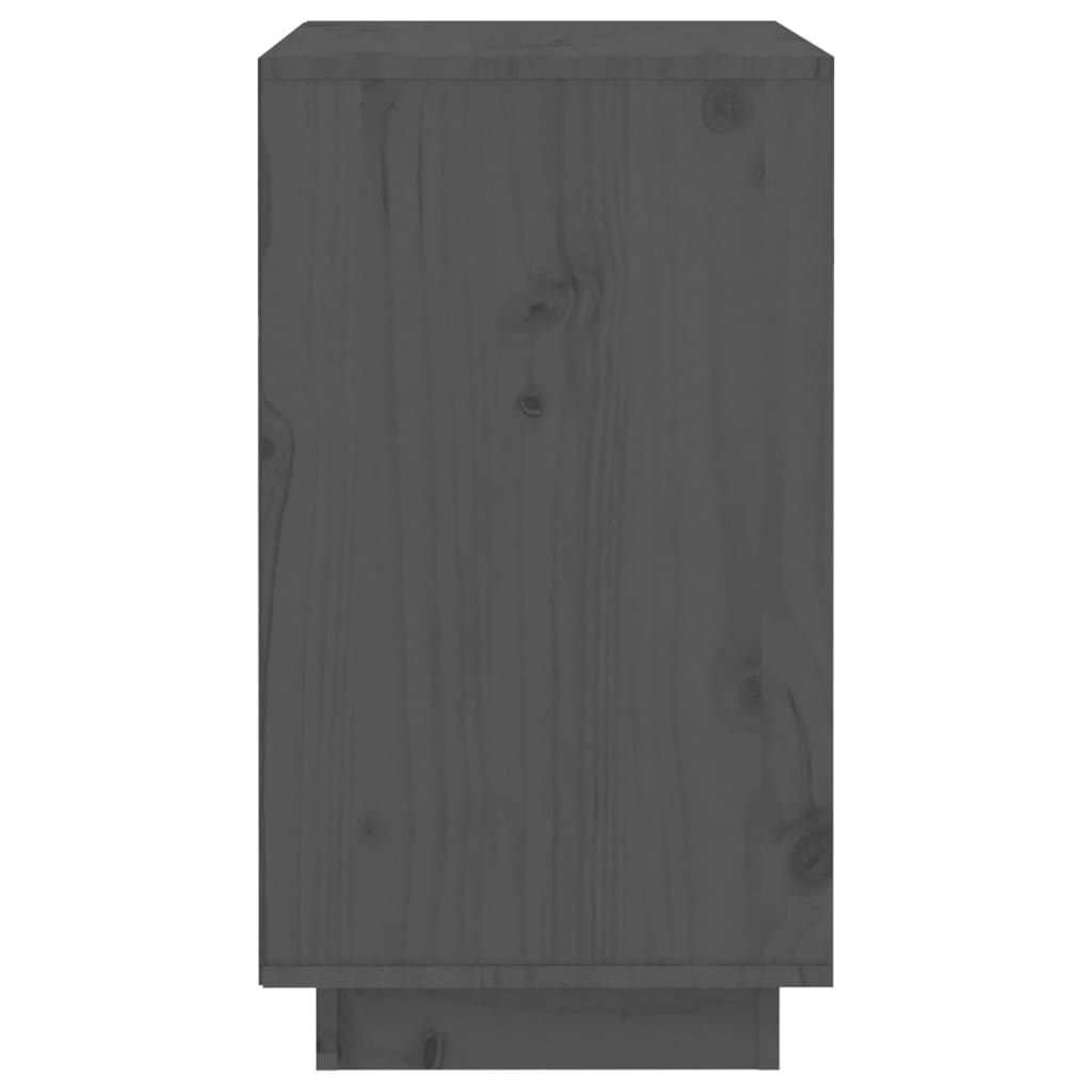 55.5x34x61 cm Solid Wood Pine - Wine Units Grey