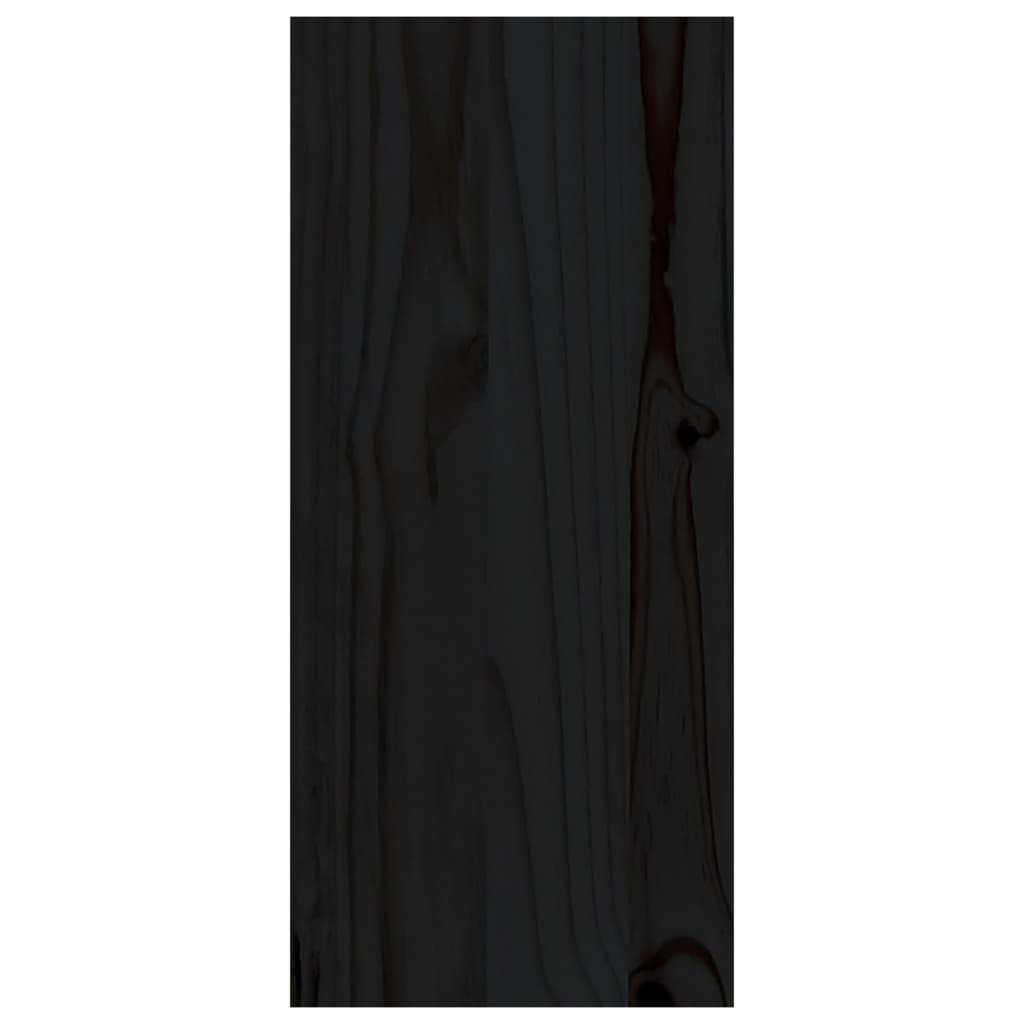 56x25x56 cm Solid Wood Black