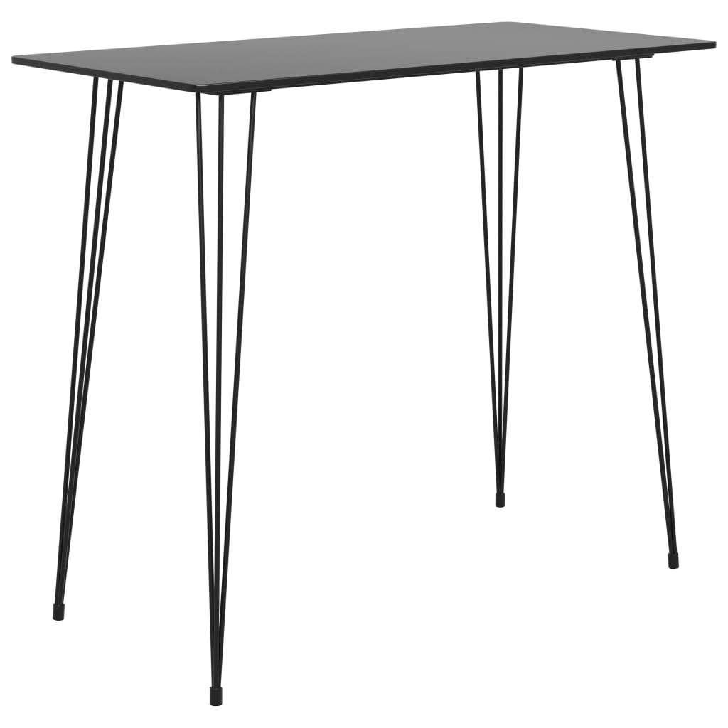 5 Piece Bar Set Black - black table