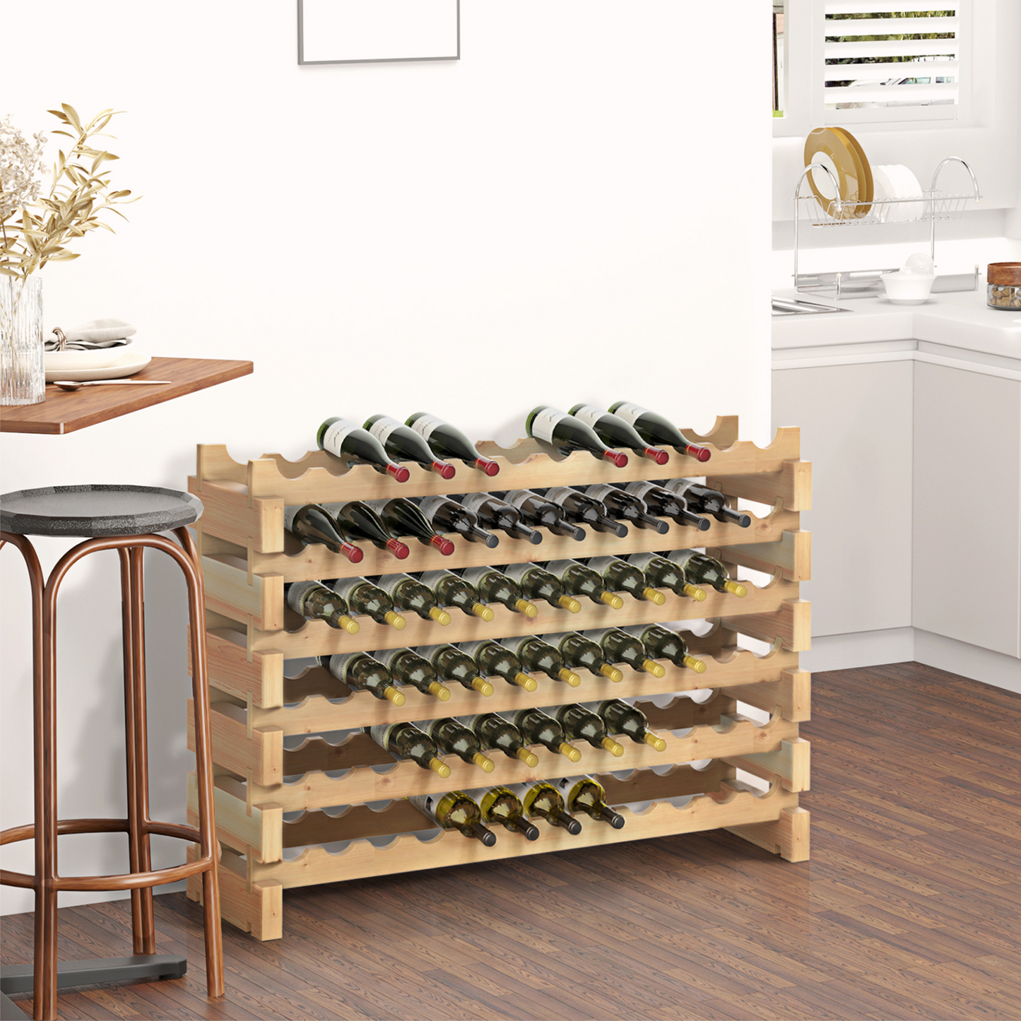 6 Tier Shelf for 72 Bottles Shelving Storage Holder