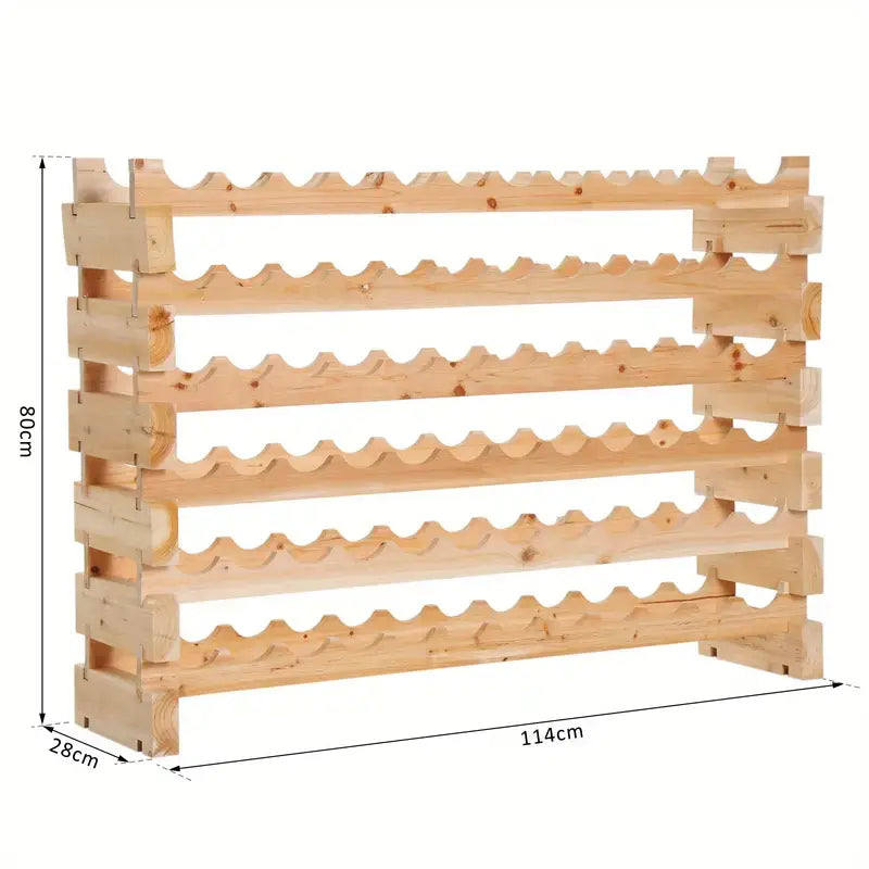 6 Tier light Wood Wine Rack