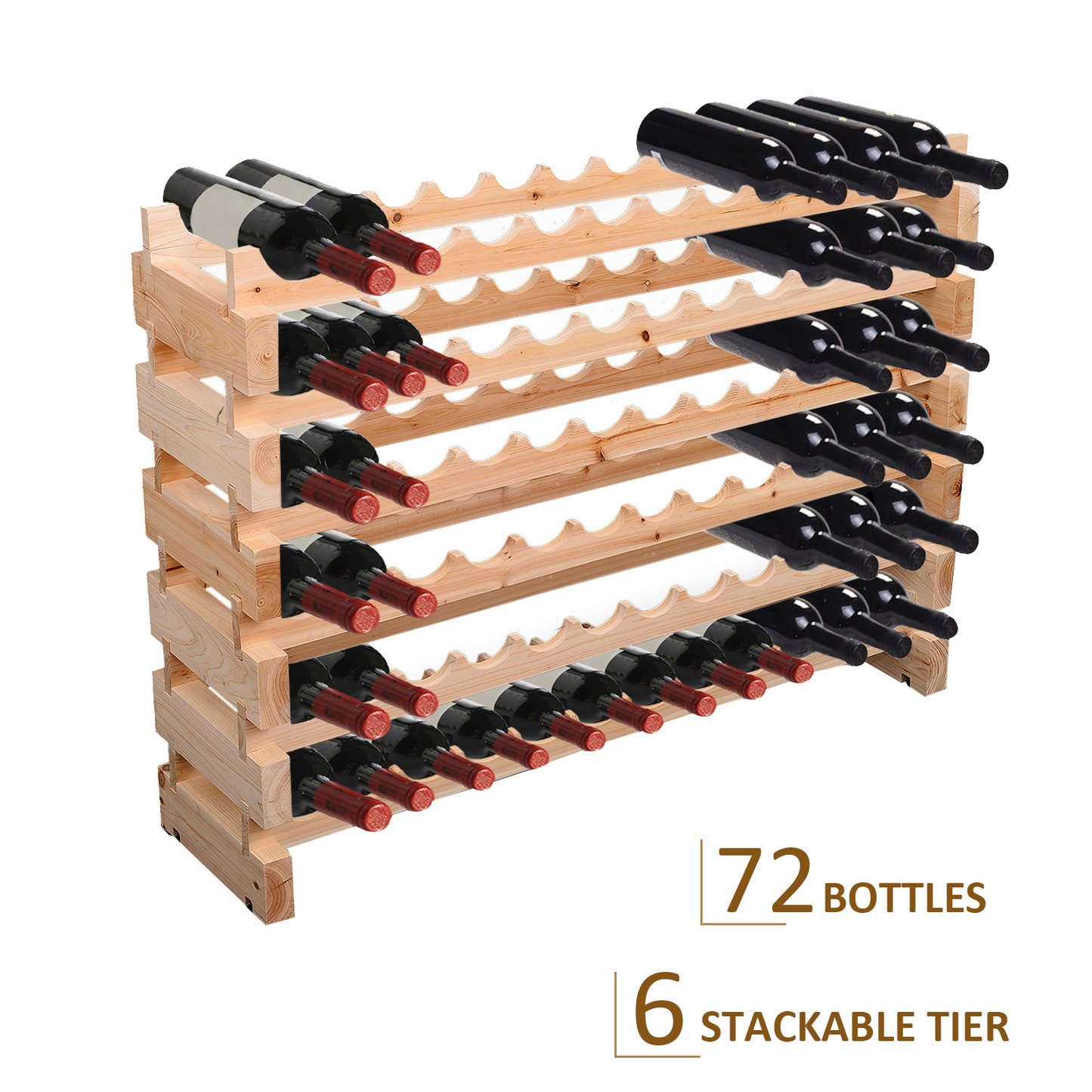 72 Bottles Shelving Storage Holder
