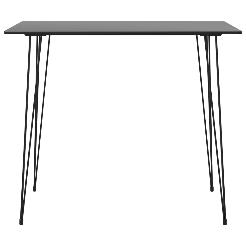 7 Piece Bar Set Black and Grey table