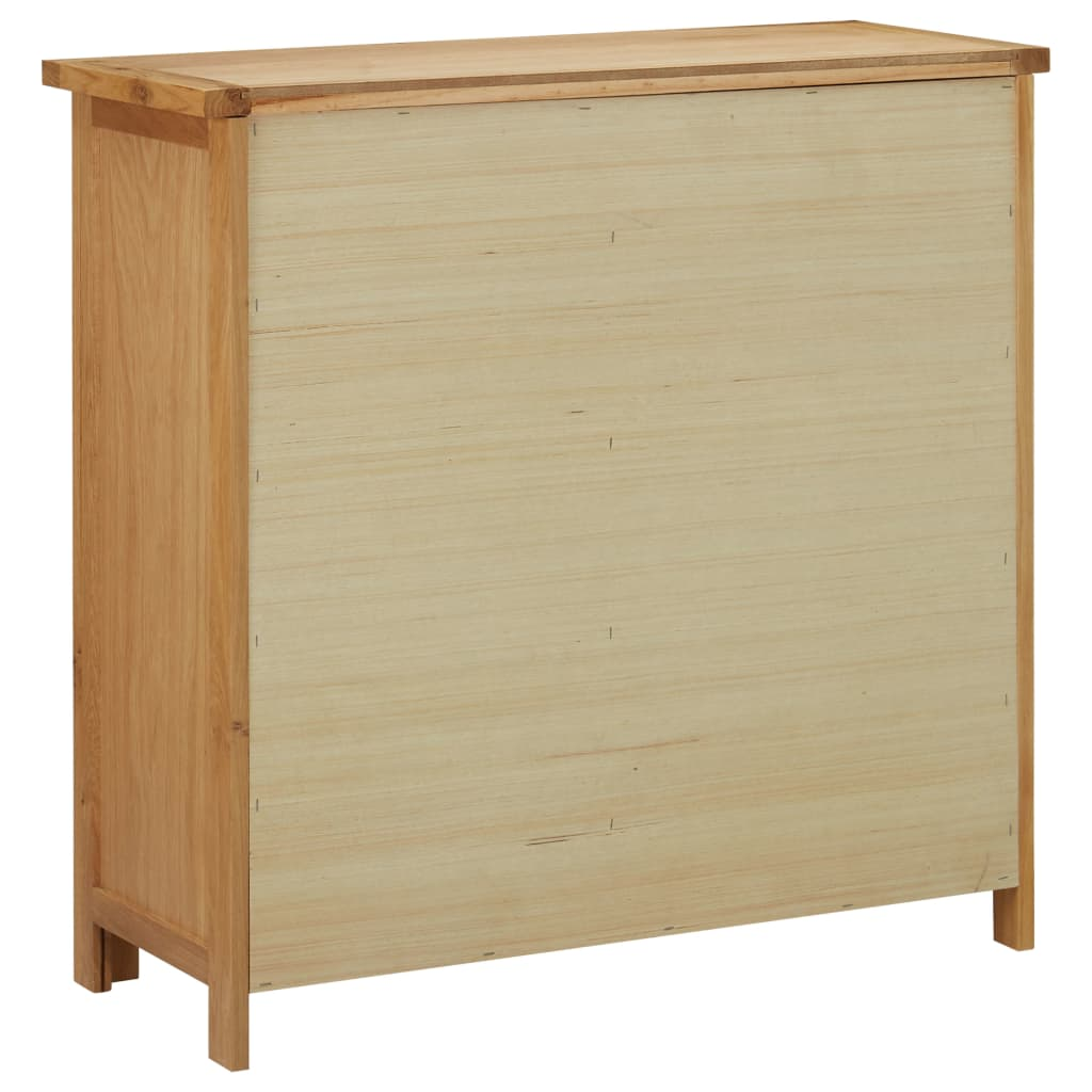 80x32x80 cm Solid Oak Wood - 11 Bottle