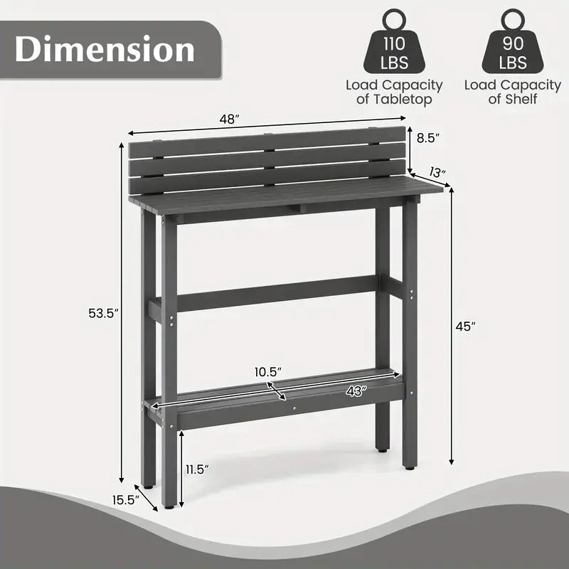 90lb capacity shelf- Stainless Steel Outdoor Table