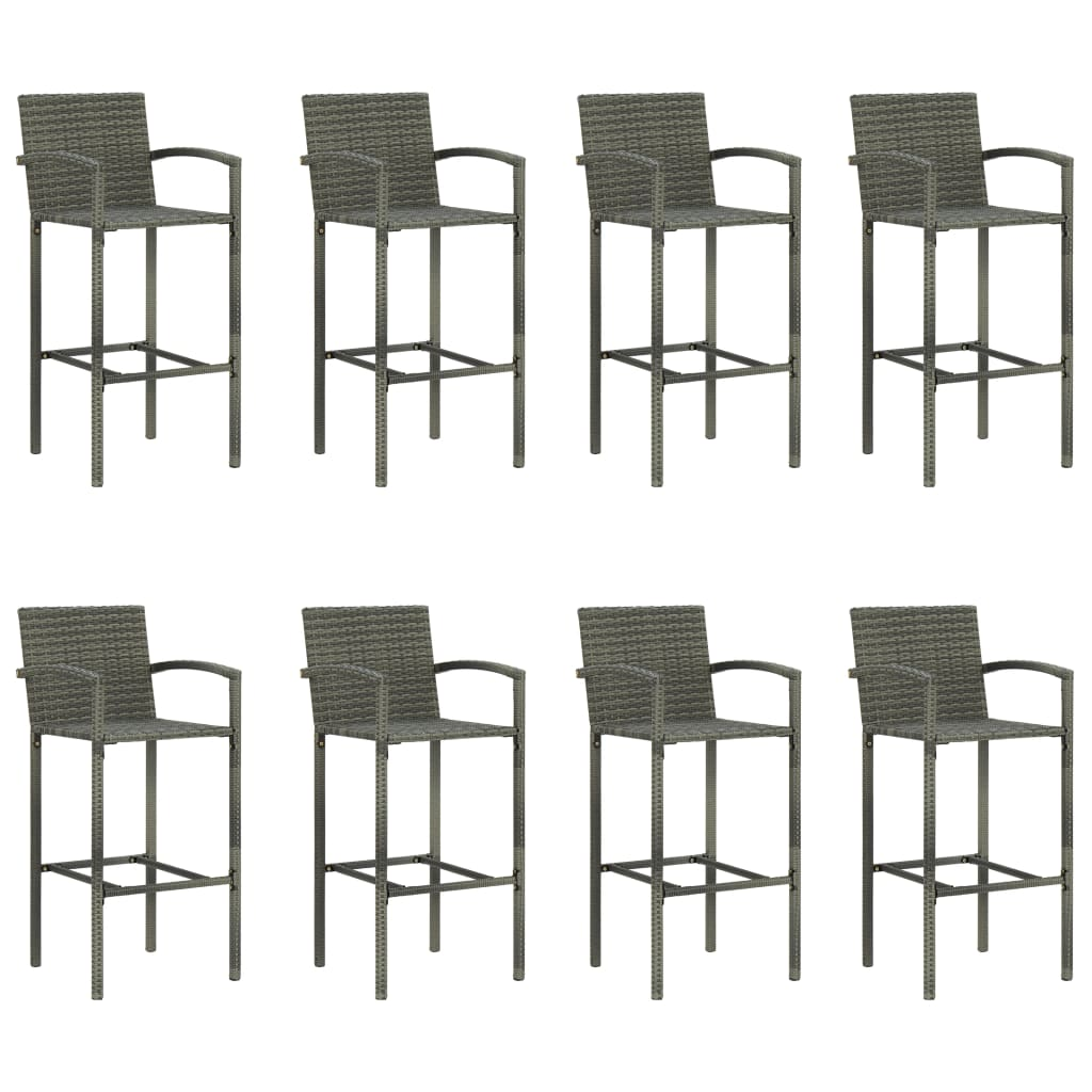 9 Piece Garden Bar - grey chairs