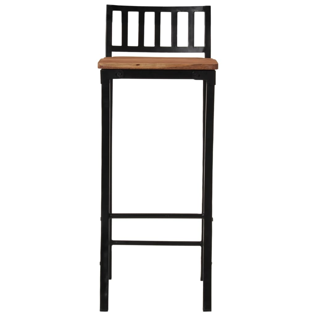 Bar Chair 2 pcs Solid Wood Acacia