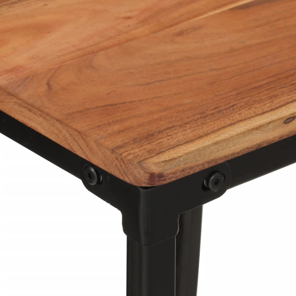 Bar Chair 2 pcs Solid wood seat