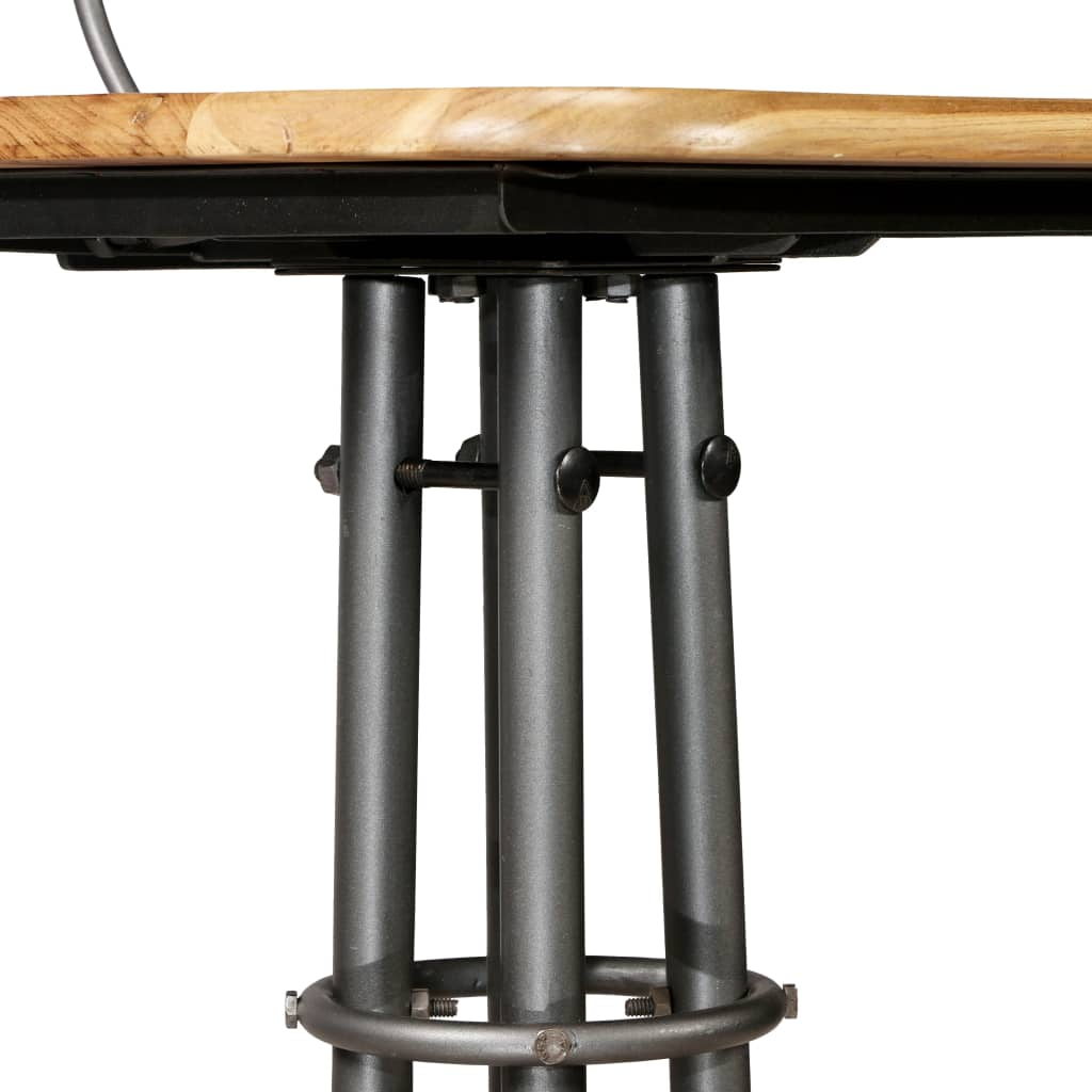 Bar Chairs 2 pcs Solid Reclaimed black and wood
