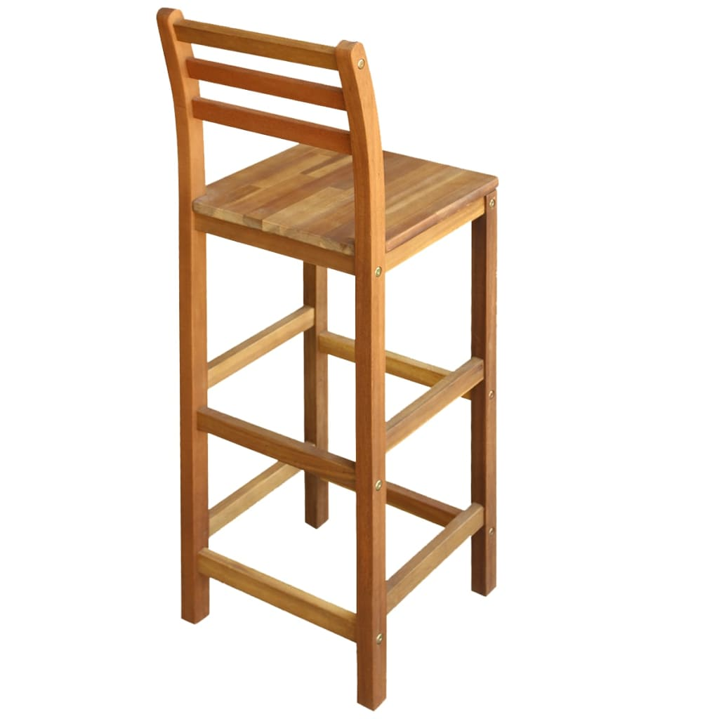 Bar Chairs 2 pcs Solid Wood
