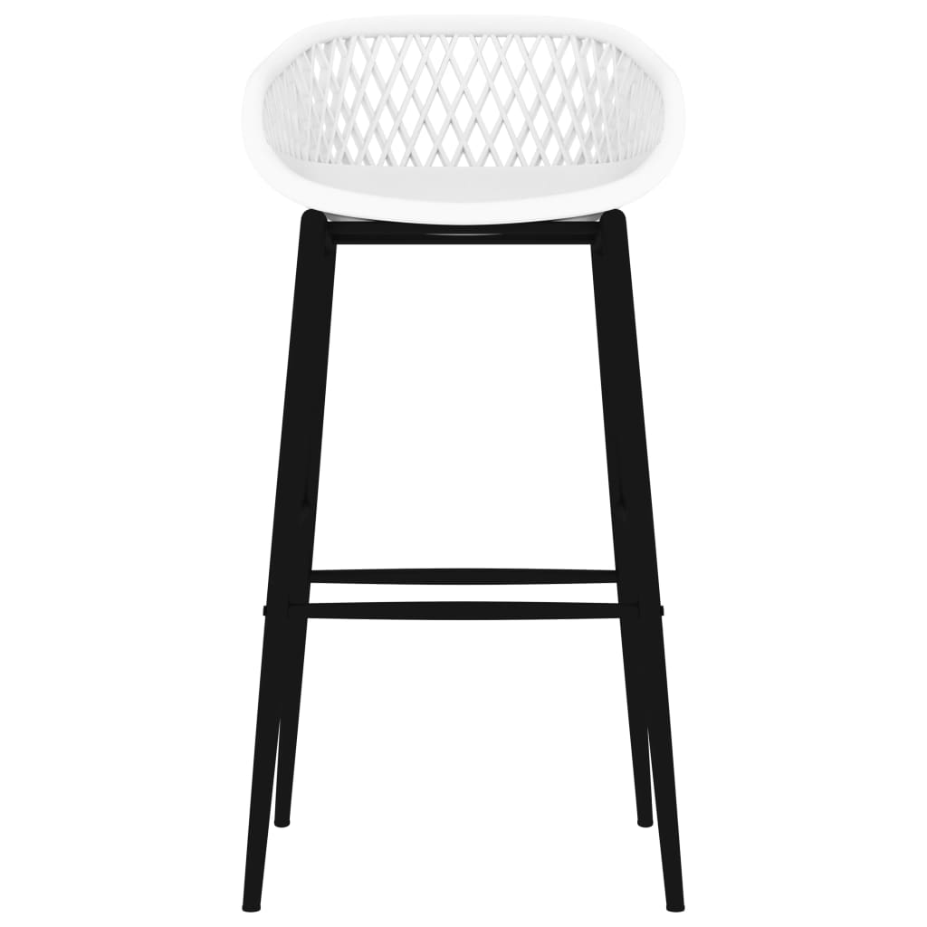 Bar Chairs 4 pcs White mesh