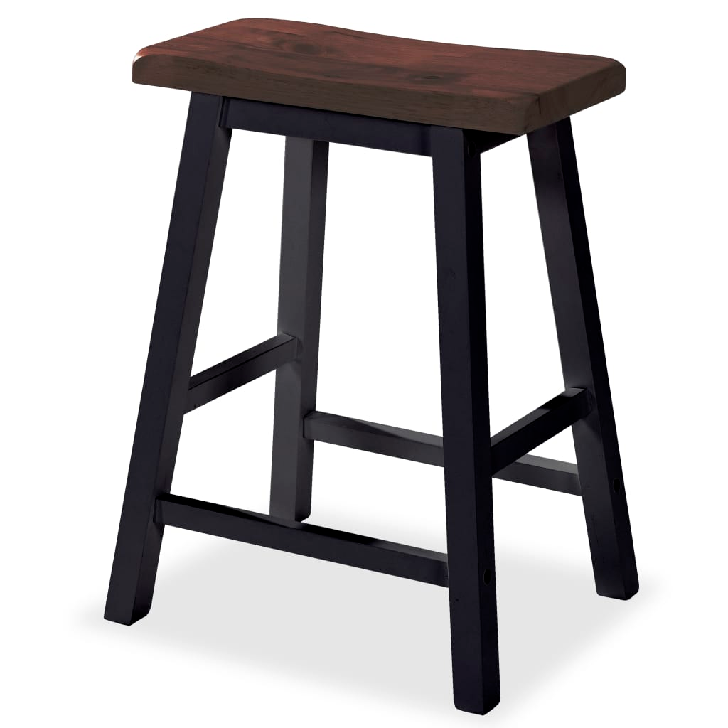 Bar Set 3 Pieces MDF - brown top Black legs
