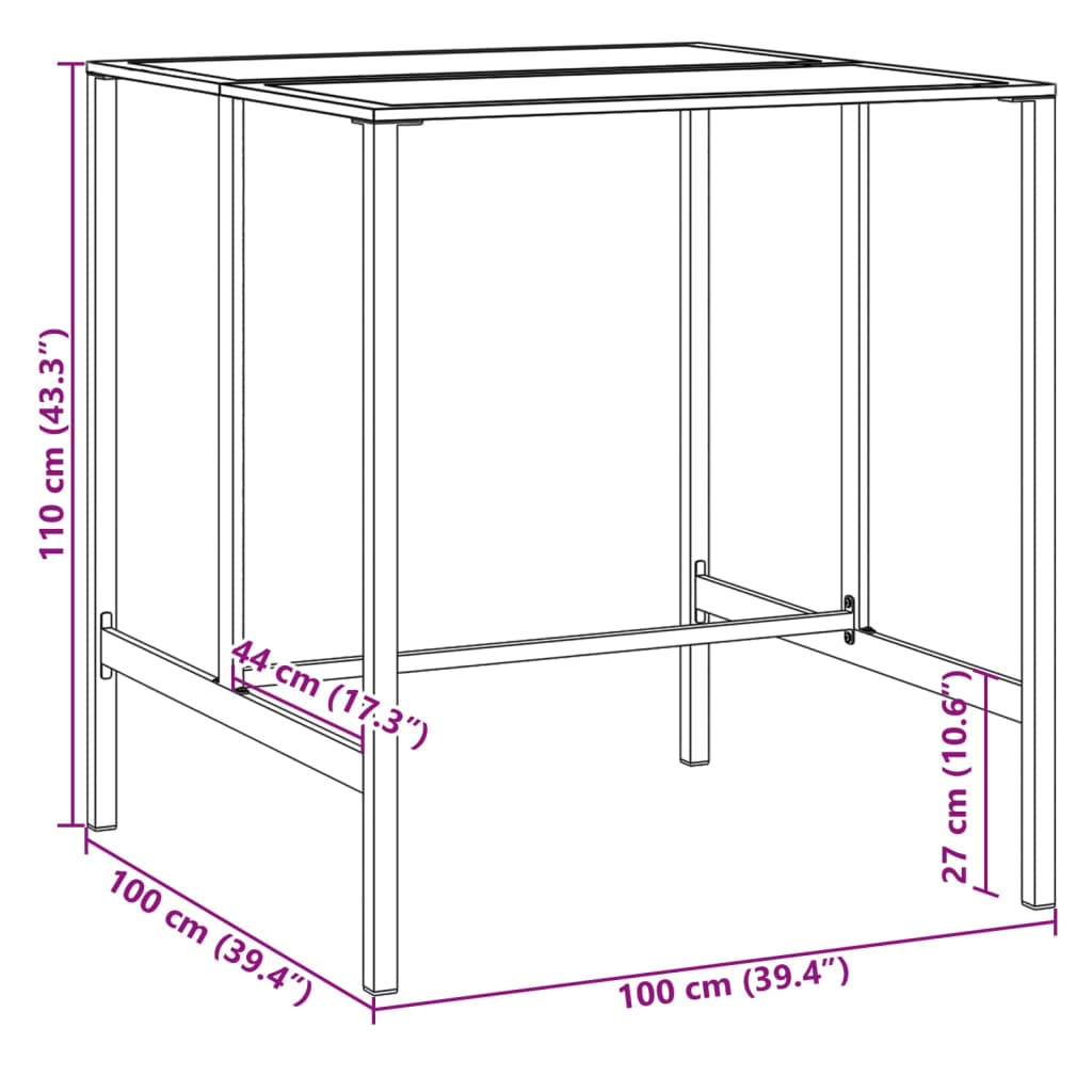 Bar Set Powder-coated Steel