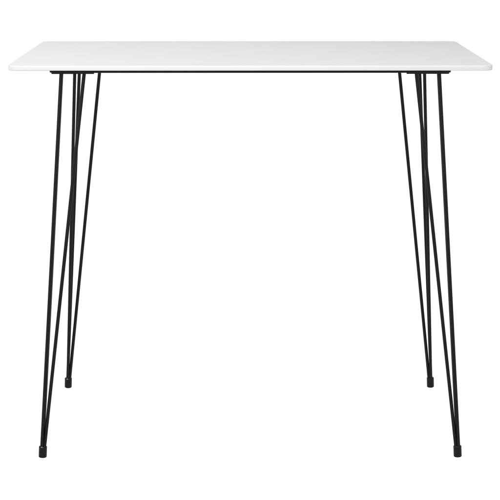 Bar Set White table - black thin legs