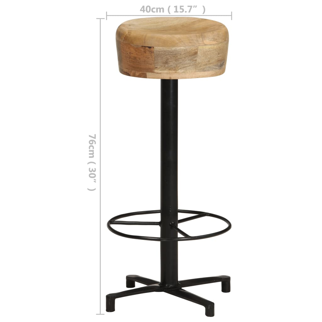 Bar Stool 2 pcs 76 cm Mango Wood