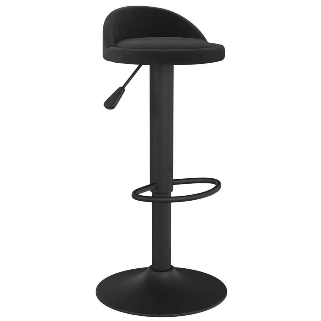 Bar Stool 2 pcs Black Velvet