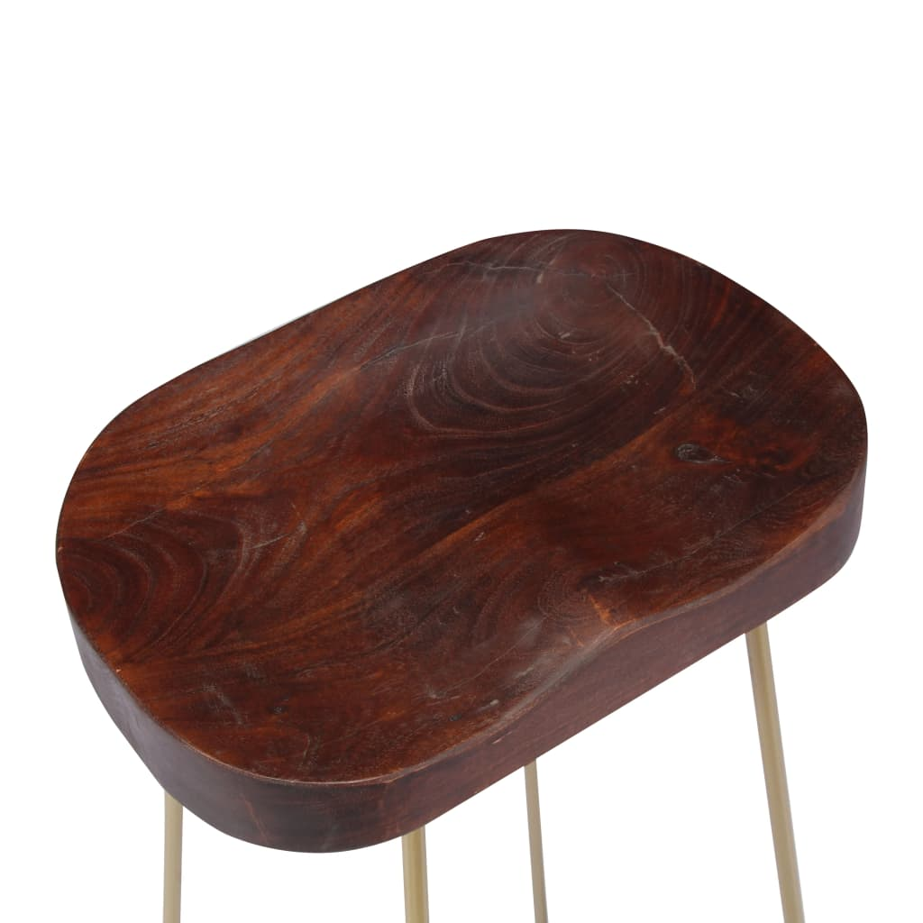 Bar Stool 2 pcs Solid Mango Wood