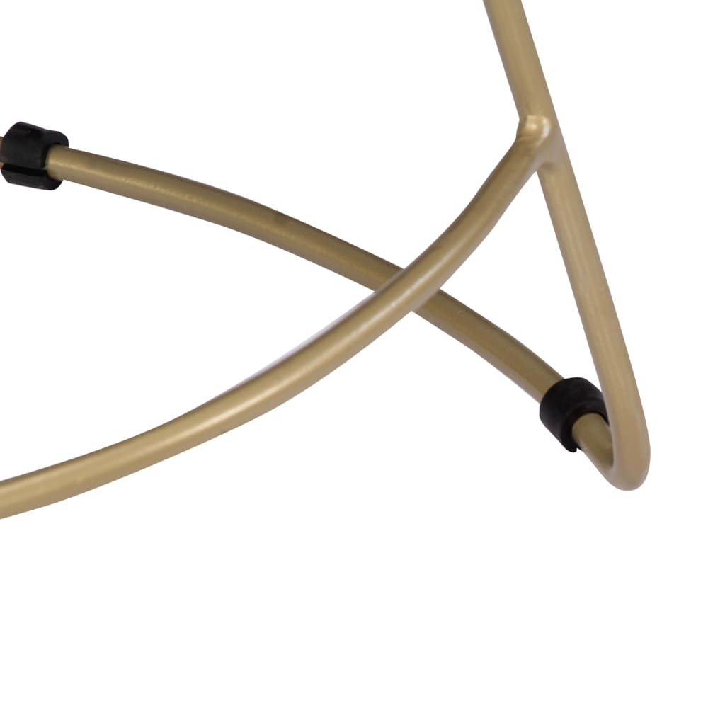 Bar Stool 2 pcs Solid Wood Mango - brass legs