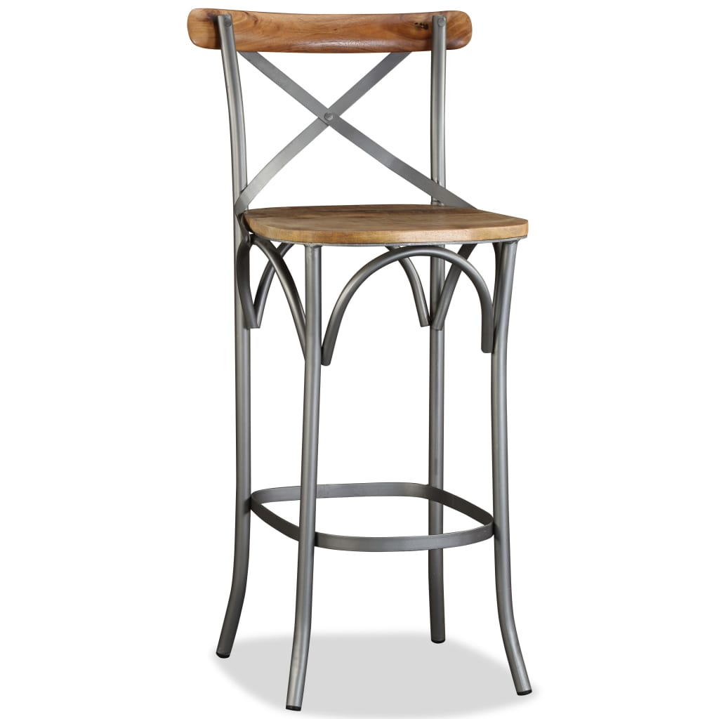 Bar Stool Solid Mango Wood and steel